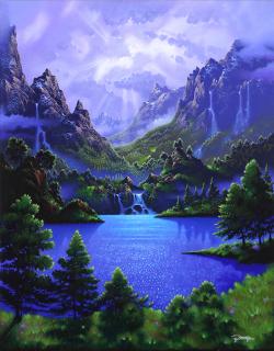 Appraisal: Painting Jon Rattenbury Jon Rattenbury British American b Sierra Falls