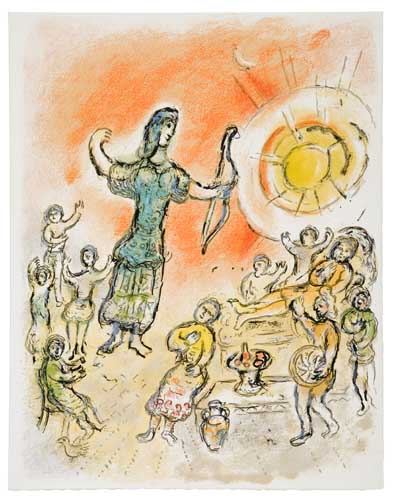 Appraisal: MARC CHAGALL P n lope et l'Arc d'Ulysse Color lithograph