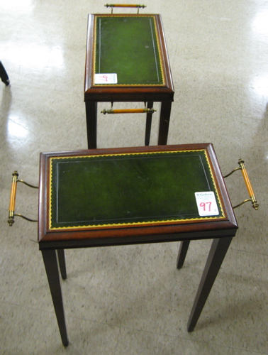 Appraisal: A PAIR OF FEDERAL STYLE MAHOGANY WINE TABLES Weiman Furniture