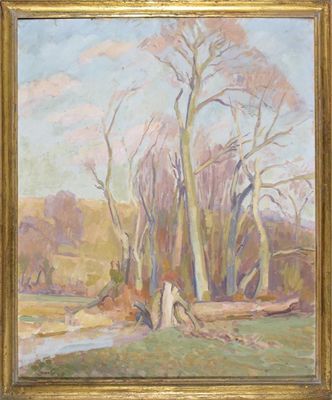 Appraisal: Henry Lamb - Winter Sunlight Signed dated and titled on