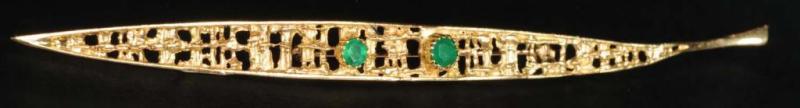 Appraisal: Antique Jewelry K Y Gold Leaf Pin Description Weighs grams