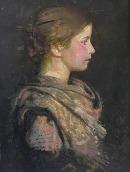 Appraisal: Abbott Handerson Thayer American - ca Profile Alice Rich Oil