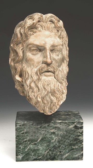 Appraisal: AN ANTIQUE RENAISSANCE STYLE TERRACOTTA HEAD of a Hirsute apostle