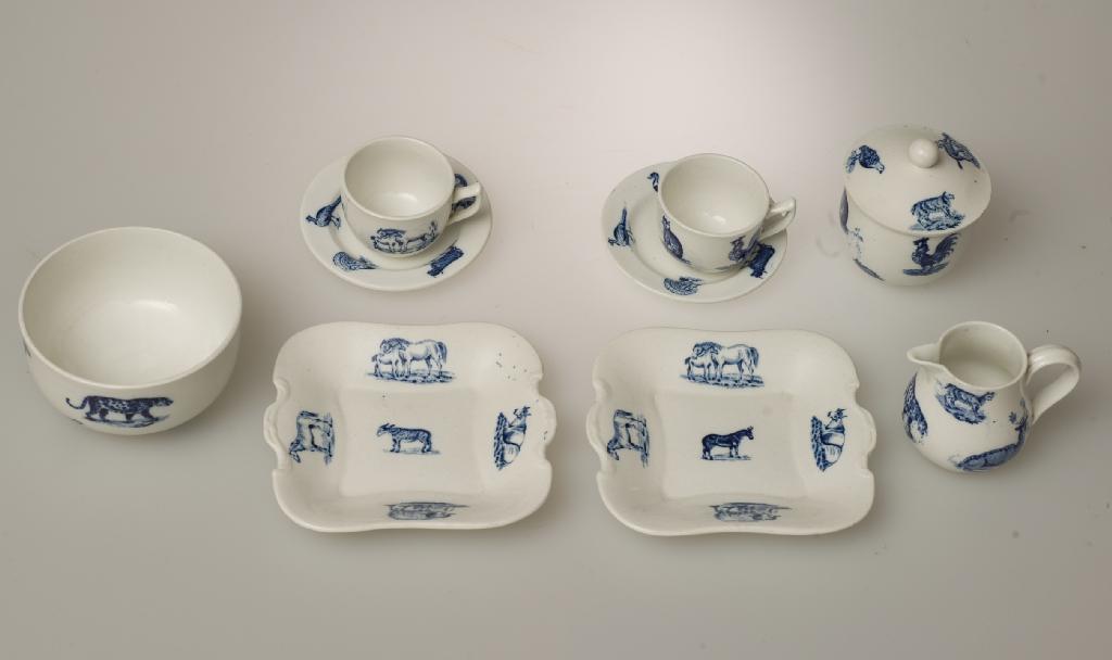 Appraisal: W T COPELAND SONS BLUE AND WHITE CHILD'S TEA SERVICE