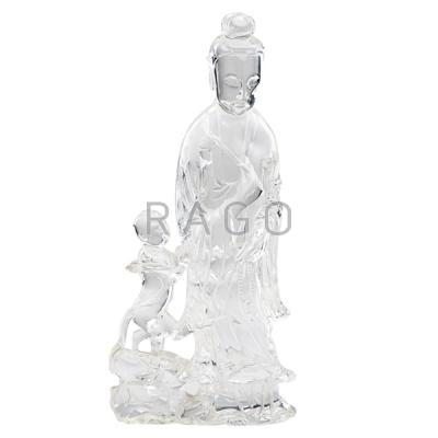 Appraisal: CHINESE ROCK CRYSTAL FIGURE OF A SCHOLAR Condition Report