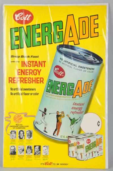 Appraisal: Thin Cardboard Energade Soda Advertising Sign Description Circa s Condition