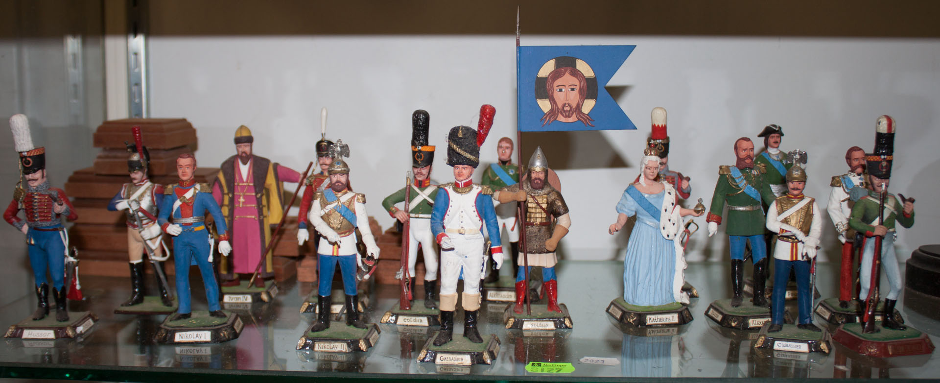 Appraisal: Assortment of large lead figures