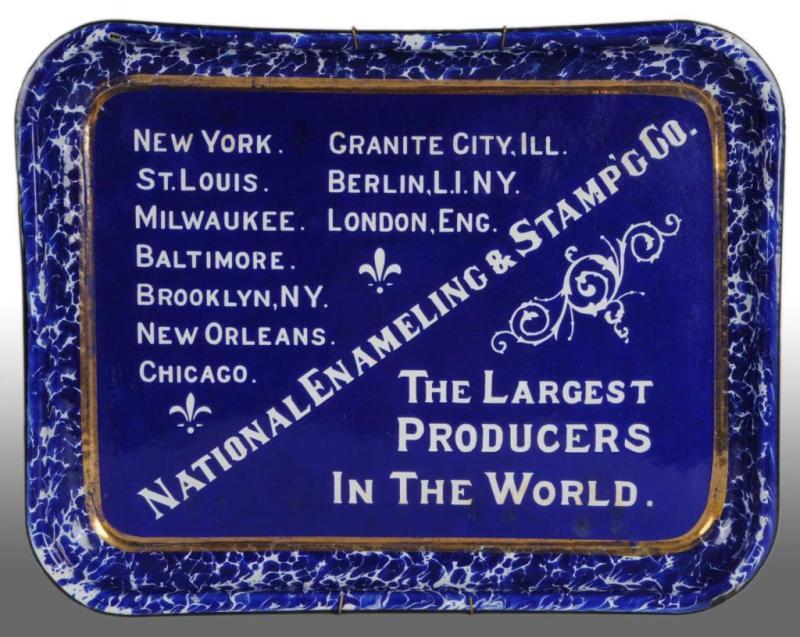 Appraisal: Sample Tray for National Enamel Stamping Company Description Circa Various