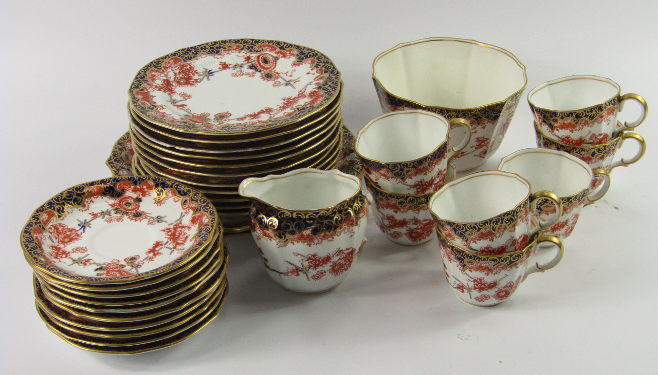 Appraisal: A Royal Crown Derby porcelain Imari part tea service circa