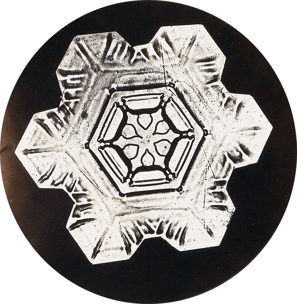 Appraisal: WILSON A BENTLEY - Group of photographs of snowflakes Gold-chloride