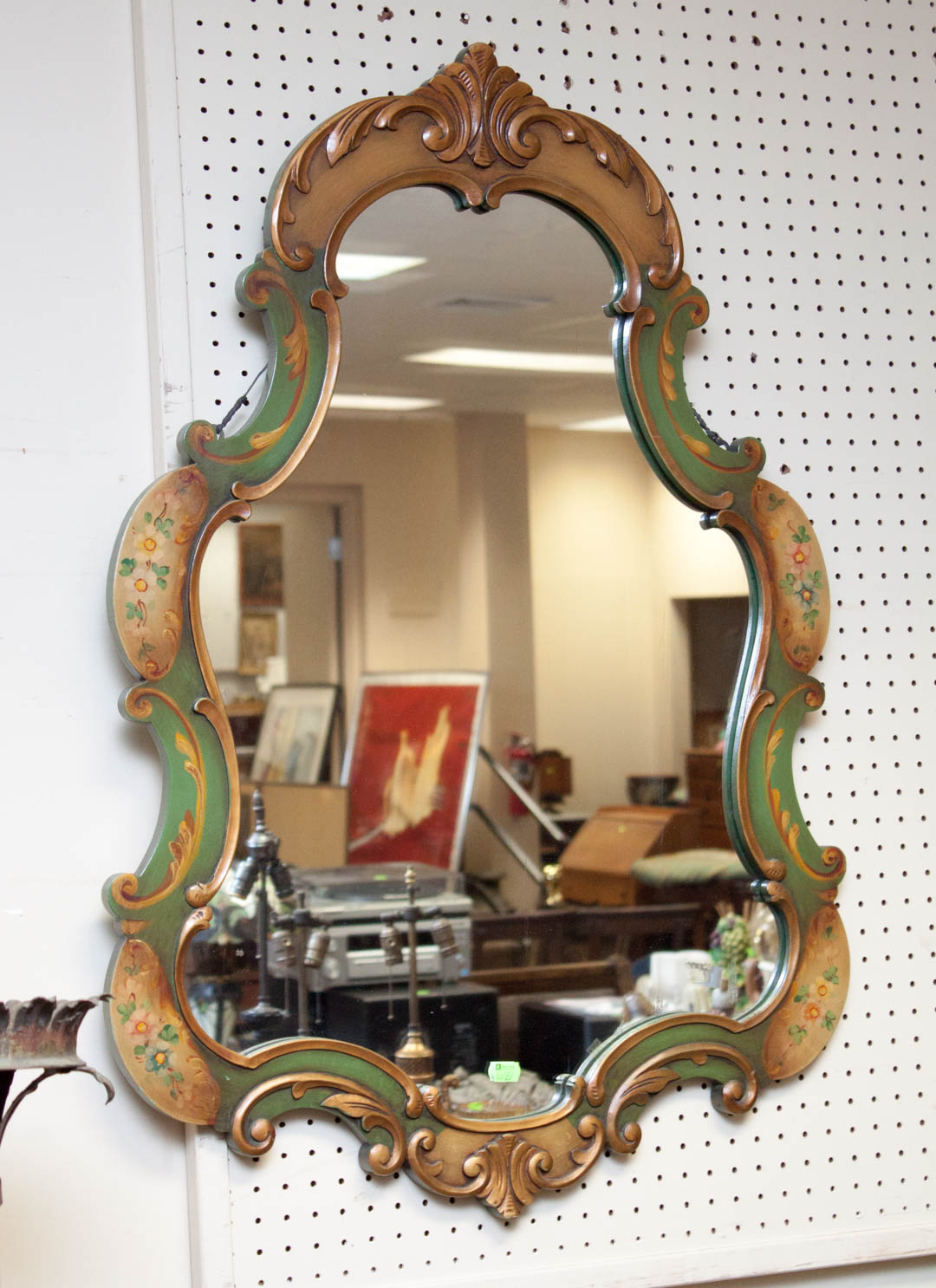 Appraisal: Painted wood mirror