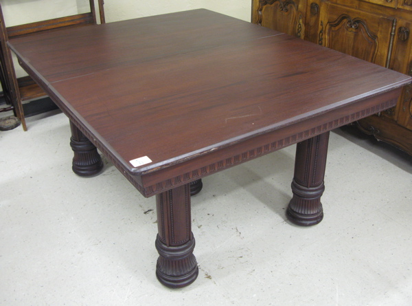 Appraisal: LARGE MAHOGANY DINING TABLE American c having a rectangular top