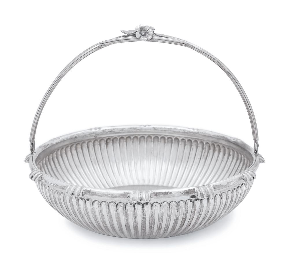 Appraisal: A Russian Silver Cake Basket A Russian Silver Cake Basket