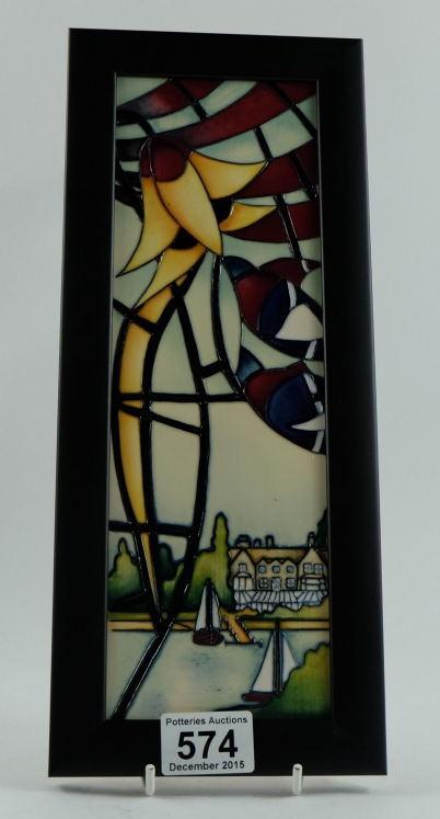 Appraisal: Moorcroft Master Lakeside Slumber plaque height cm width cm