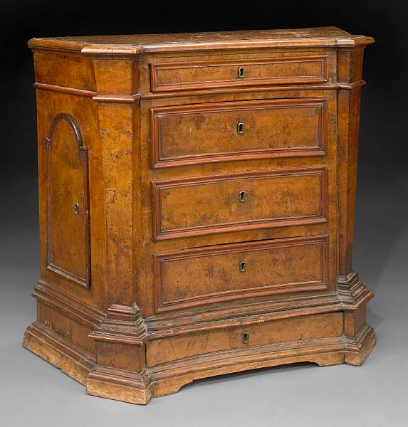 Appraisal: An Italian Baroque walnut chest early th century and later