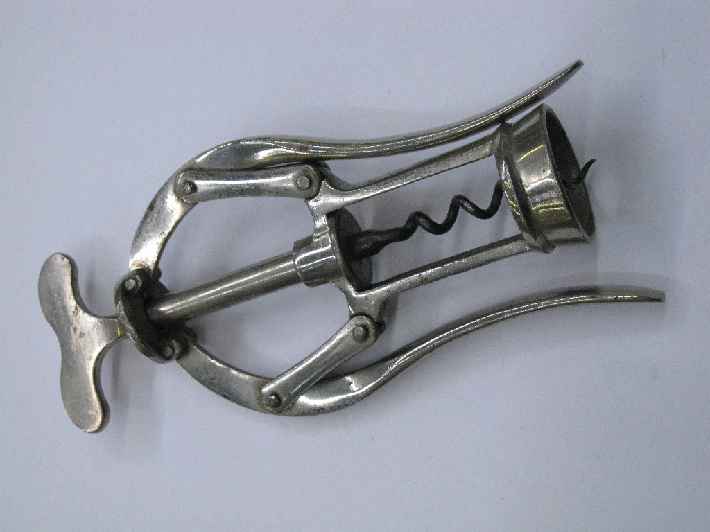 Appraisal: Antique steel corkscrew