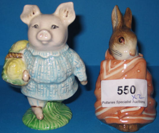 Appraisal: Beswick Beatrix Potter Figures Poorly Peter Rabbit and Little Pig