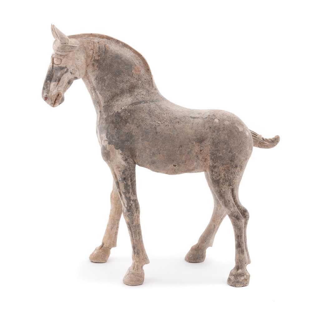 Appraisal: A Pottery Figure of a Horse Height in cm A