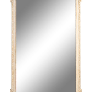 Appraisal: A Swedish Neoclassical Style Cream-Painted Mirror TH CENTURY Height x