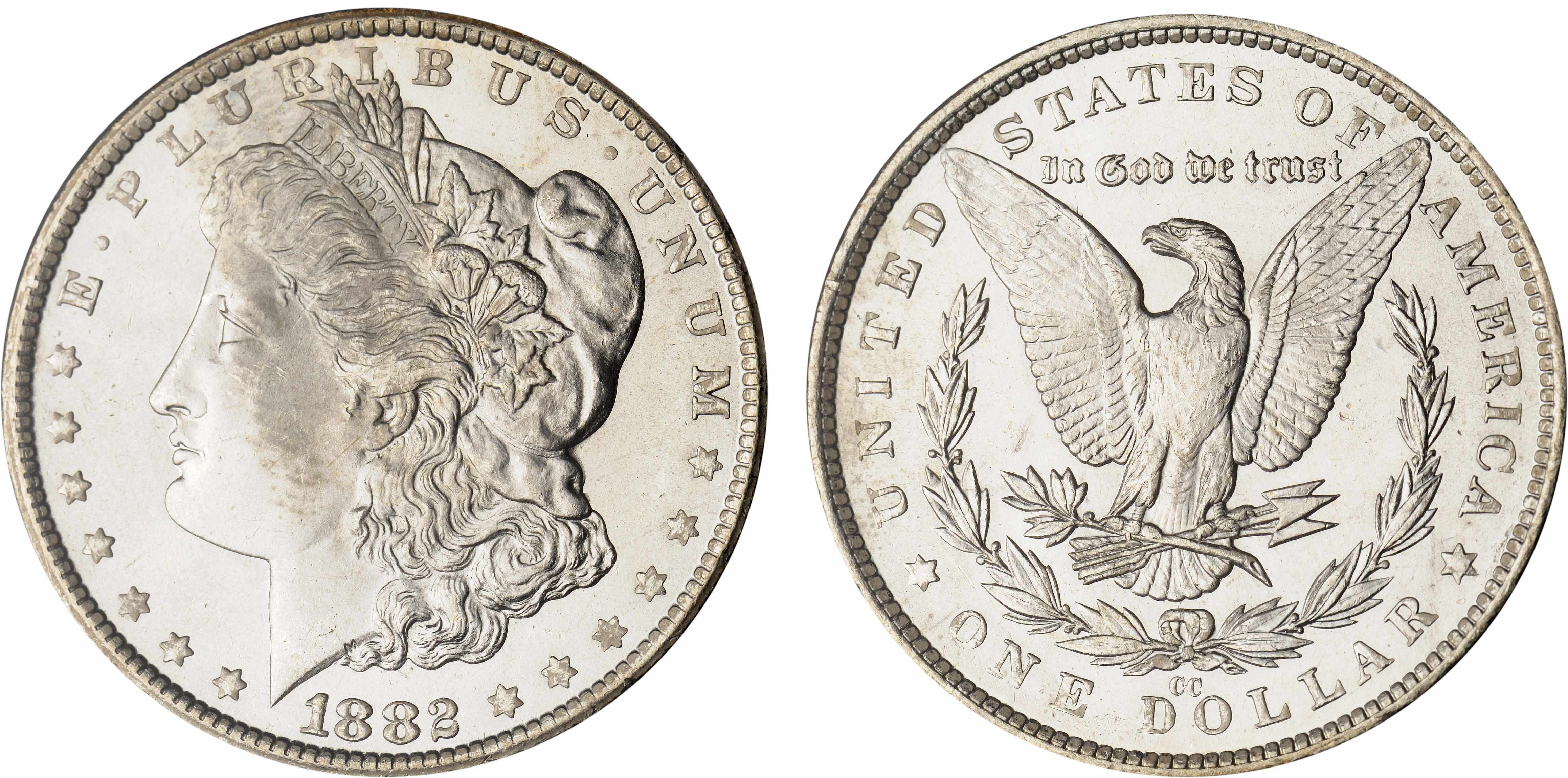 Appraisal: -CC MS PCGS Smooth with creamy snow-white luster and a