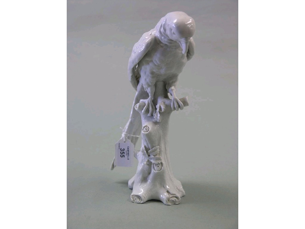 Appraisal: A th century Naples porcelain model of a parrot perched