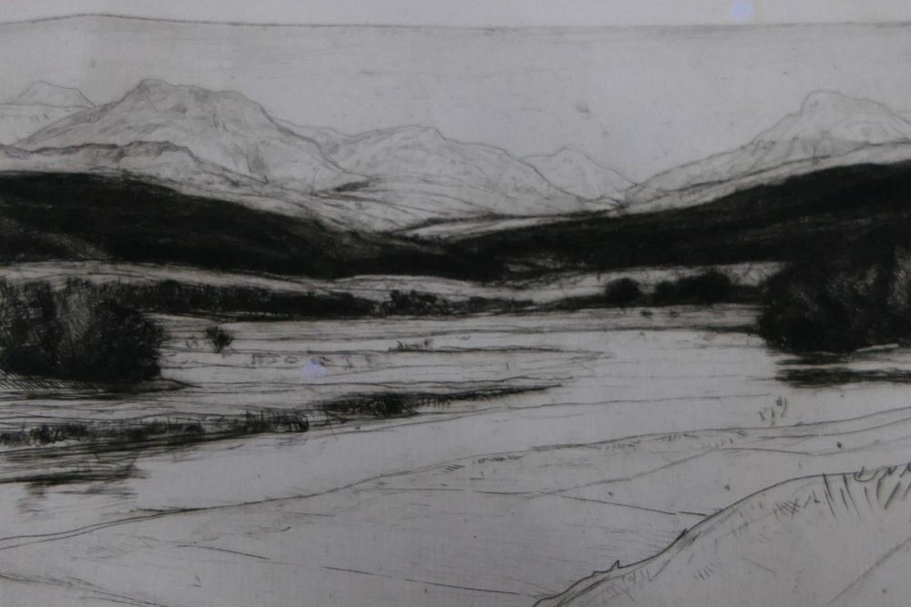 Appraisal: DAVID YOUNG CAMERON UK - RIVER ETCHING David Young Cameron