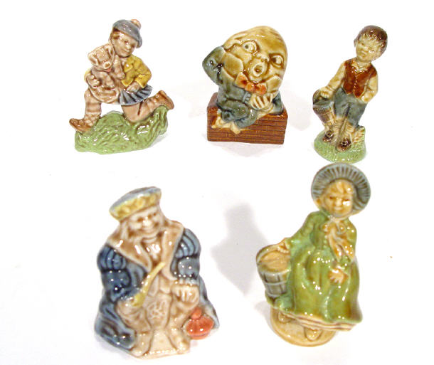 Appraisal: Five large hand painted nursery rhyme figures largest cm high