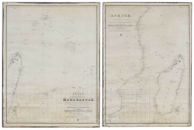 Appraisal: Two Framed th Century Nautical Whaling Maps British circa -