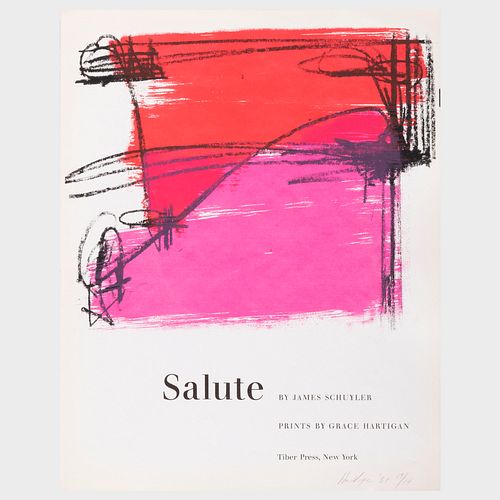 Appraisal: GRACE HARTIGAN - SALUTEScreenprint in colors on wove paper signed