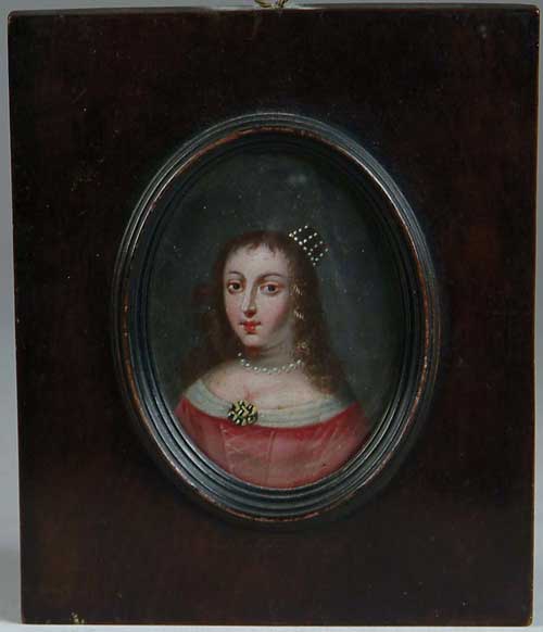 Appraisal: UNSIGNED European th th Century OLD MASTER MINIATURE OF WOMAN