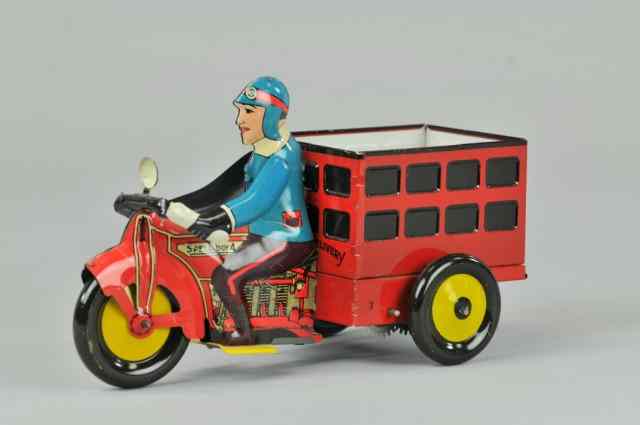 Appraisal: SPEED BOY DELIVERY CYCLE Marx Toys lithographed tin open bed