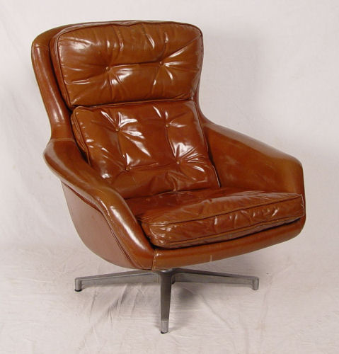 Appraisal: FORM ALF SVENSSON DUX LEATHER CHAIR By Alf Svensson for