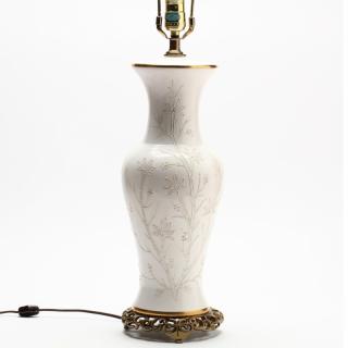 Appraisal: Tyndale Blanc de Chine Baluster Form Table Lamp mid th