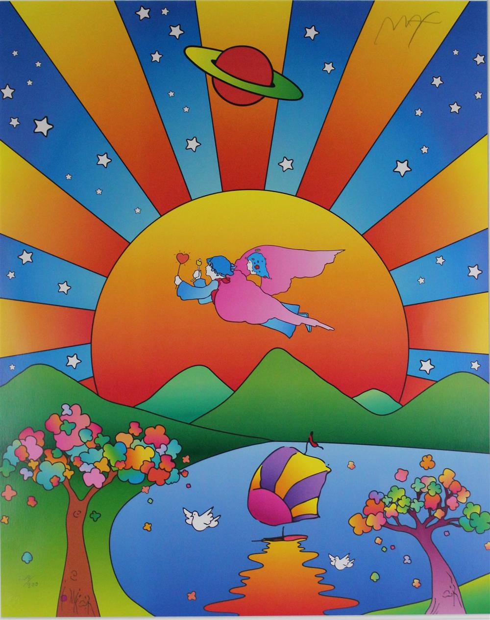 Appraisal: PETER MAX AMERICAN - UNIVERSAL HARMONY Lithograph in colors x