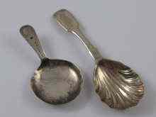 Appraisal: A Georgian silver round bowled caddy spoon with bright cut