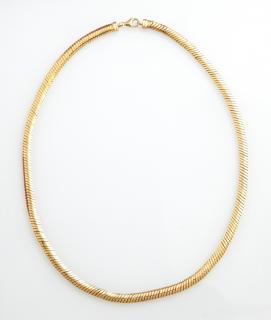 Appraisal: K Yellow Gold Wide Snake Chain Italy H - in