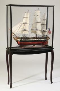 Appraisal: Carved mahogany model ship on stand Carved mahogany model ship