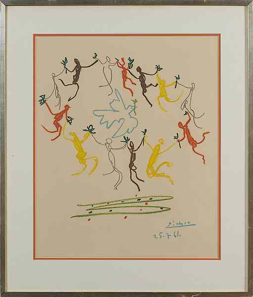 Appraisal: Dove of Peace with Dancers Lithograph by Pablo Picasso Pablo