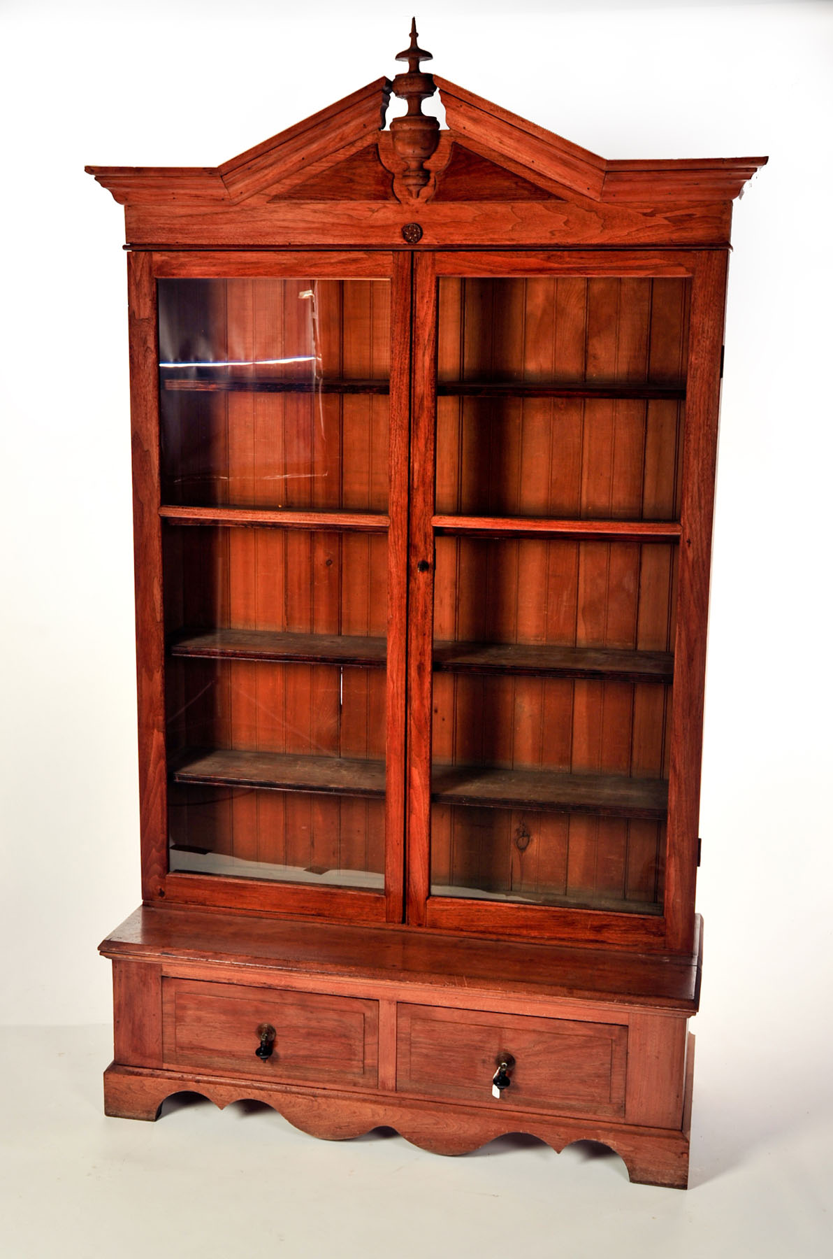 Appraisal: VICTORIAN ONE-PIECE BOOKCASE American rd quarter- th century pine secondary