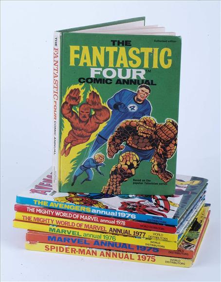 Appraisal: Seven comic annuals comprising The Fantastic Four Spider-Man Marvel The