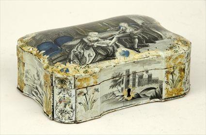 Appraisal: Louis XV-Style Painted Covered Box x x in