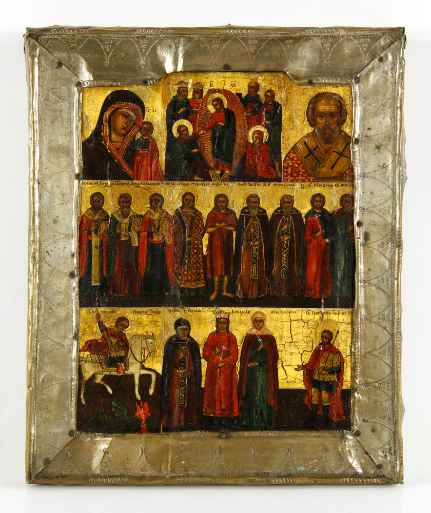 Appraisal: - th C Russian Icon th century Russian icon hand