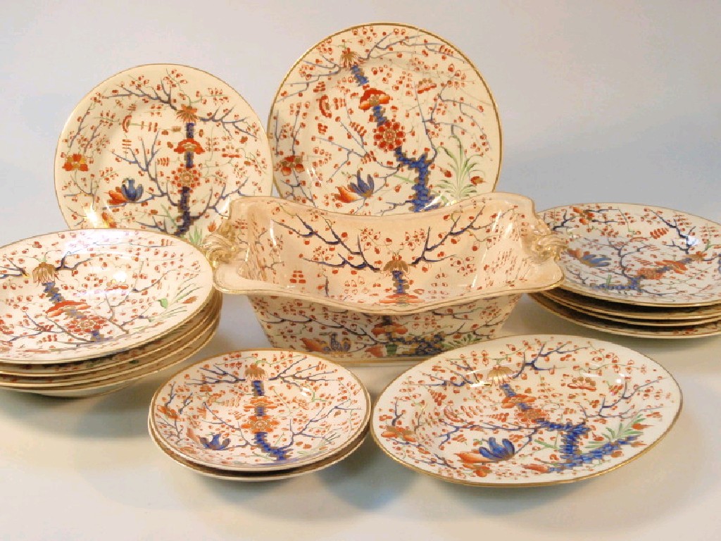 Appraisal: A quantity of early thC Derby dinner ware each piece