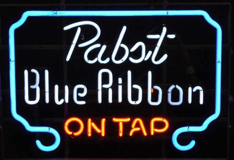 Appraisal: Pabst Blue Ribbon Border Neon Sign Description s Pabst Brewing