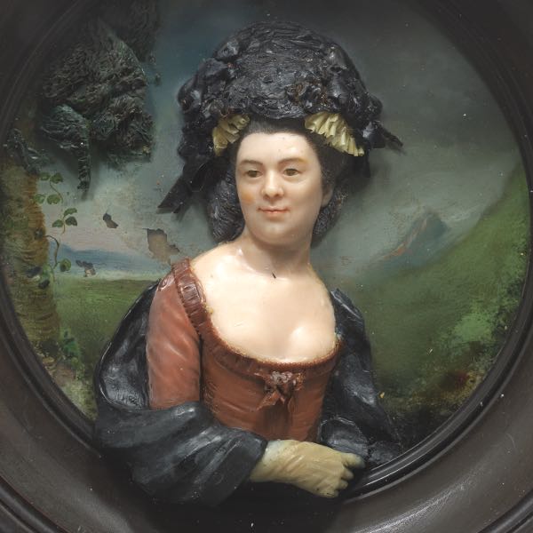 Appraisal: WAX PORTRAIT OF AN TH CENTURY LADY BY JOACHIM SMITH