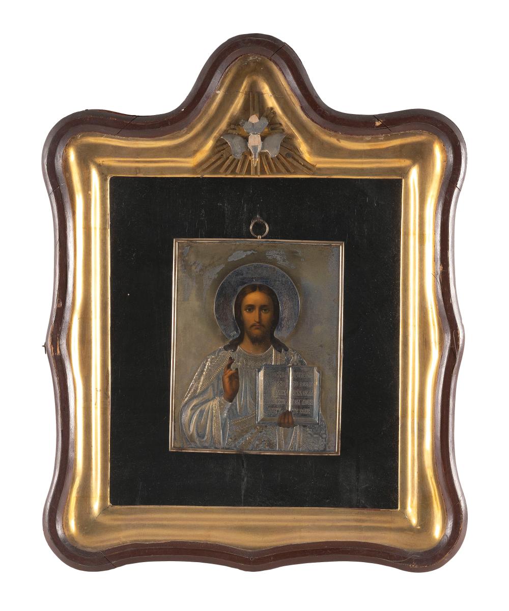 Appraisal: RUSSIAN ICON OF CHRIST PANTOCRATOR TH CENTURY ICON X SHADOW