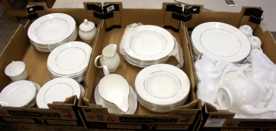 Appraisal: A collection of unused Royal Doulton signature platinum dinnerware to