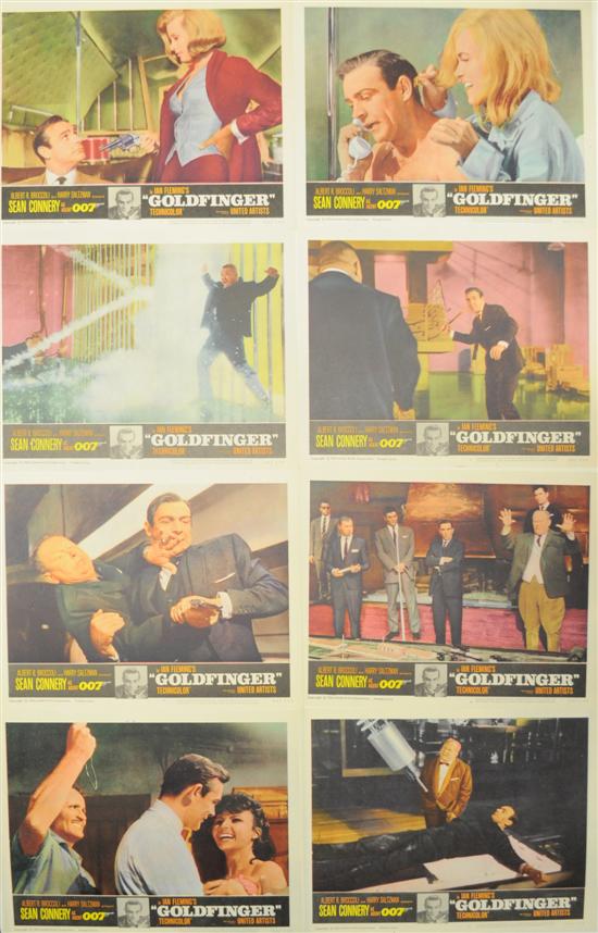 Appraisal: Goldfinger lobby cards complete set of eight US x James