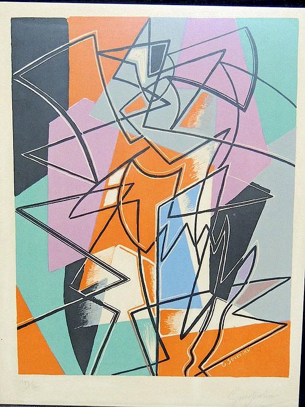 Appraisal: Gino Severini Lithograph in Colors Gino Severini Italian - Lithograph