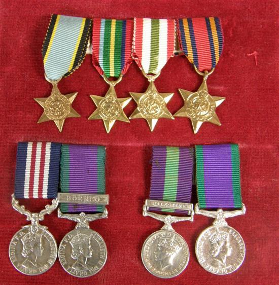 Appraisal: Eight miniature medals The Air Crew Europe Pacific Italy and